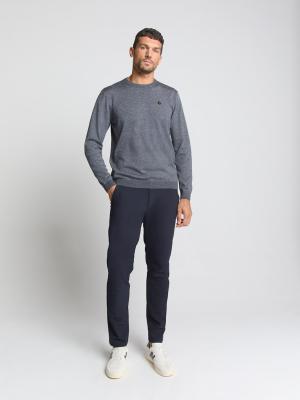 Zweifarbiger Pullover | Pullover Crewneck 2 Coloured Melange