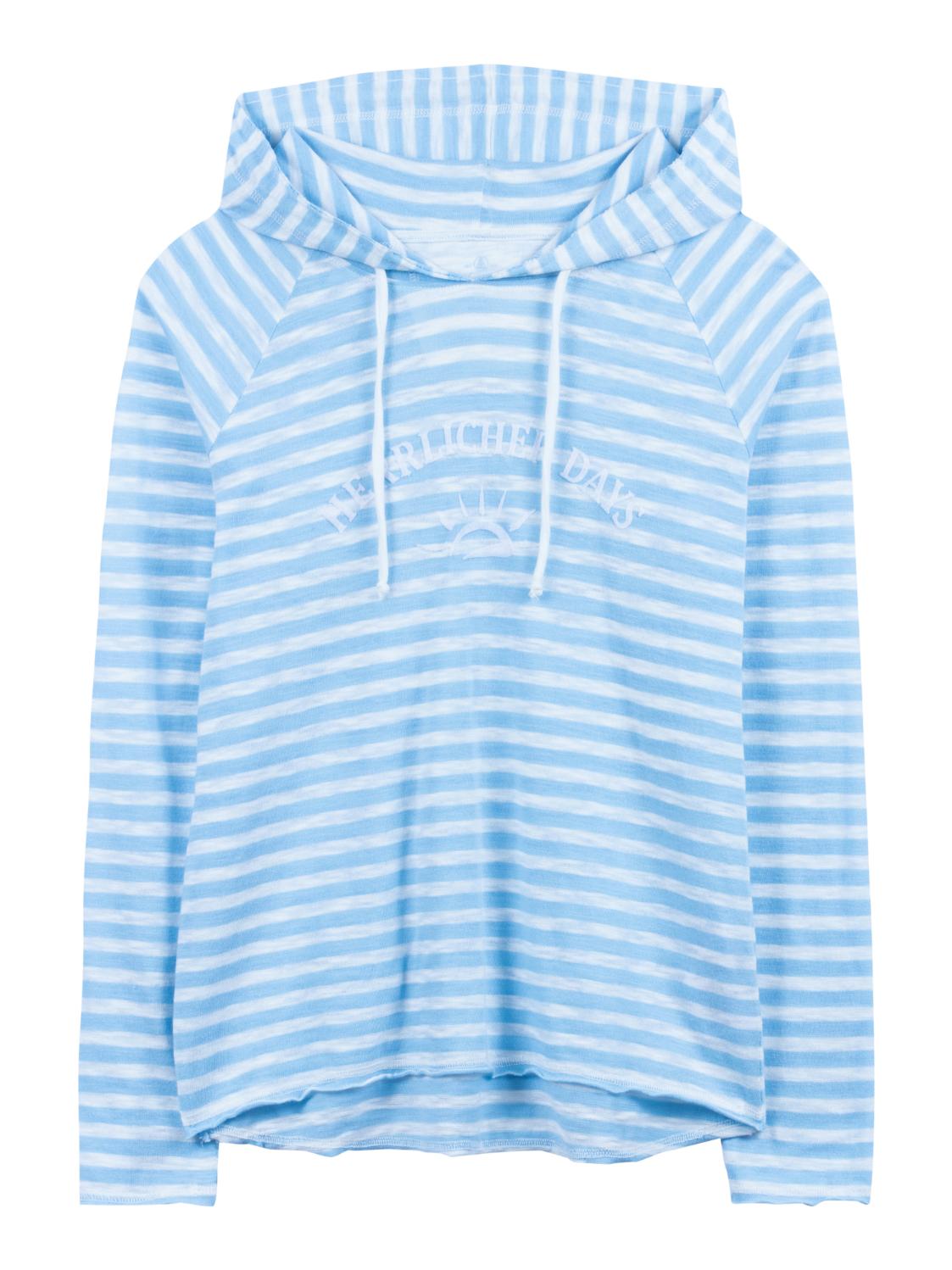 Herrlicher Sweatie Anniston Jersey Striped Sweatshirt INDIGO | • Rühle Sweatartikel Kapuze × • Online-Shop Damen • Langarm