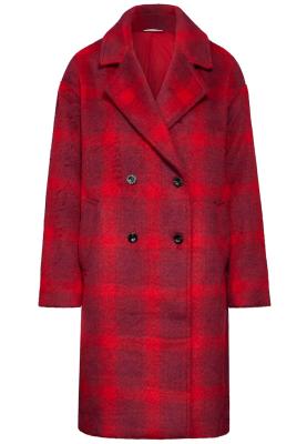 Langer karierter Mantel | Modern Check Revers Coat