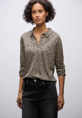 LTD QR printed jersey blouse w