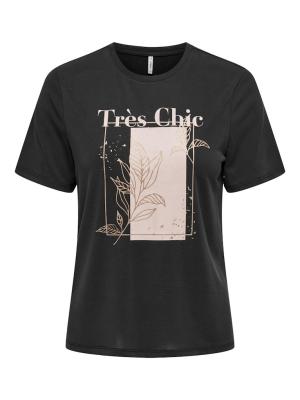 T-Shirt mit Print- Kurze Ärmel | ONLFREE LIFE REG S/S LEAF TOP BOX J