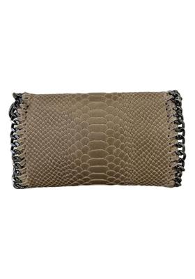 LUXUS-ACCESSOIRE: Python-Optik Tasche aus echtem Leder – Made in Italy