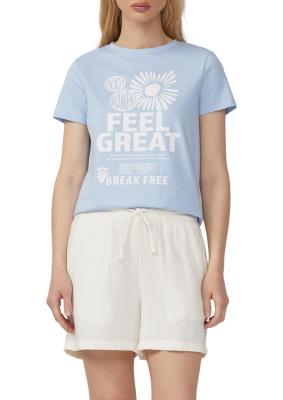 Baumwollshirt mit Frontprint