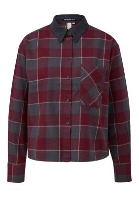 Coole Flanell-Karobluse mit Cordkragen