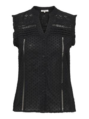 ONLEVELYN SL V-NECK TOP OX WVN