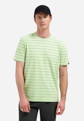 T-Shirt Crewneck Pin Stripe Garment Dyed