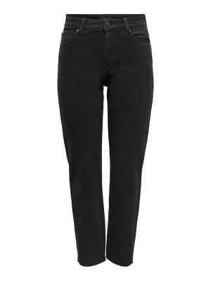 Damen Jeans in black | ONLEMILY HW STR CRP ANK RAW MAE034