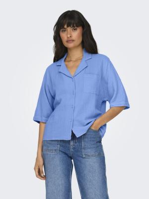 Zeitlose Bluse mit Button-Down-Kragen | ONLTHYRA SS SHIRT NOOS WVN