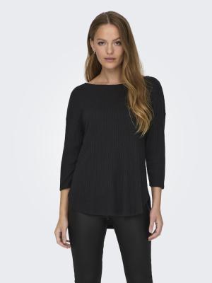 Pullover mit U-Boot Ausschnitt | ONLAURA 3/4 BOATNECK TOP CC JRS