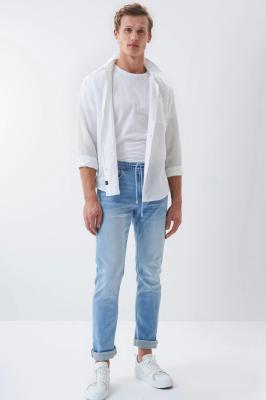 Regular-Jeans, Slim, S-Resist, Knit-Denim