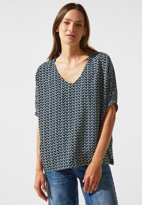 Feminine Damenbluse | LTD QR Printed O shape blouse