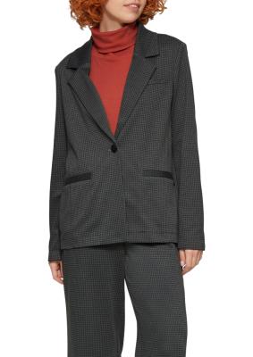 Karierter Blazer aus Viskosemix