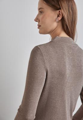 Schimmernde Turtleneck Shirt | shiny turtle neck shirt