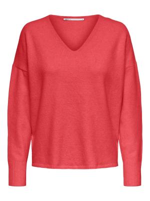 Gemütlicher V-Ausschnitt-Strickpullover von ONLY | ONLRICA LIFE L/S V-NECK PULLO KNT N