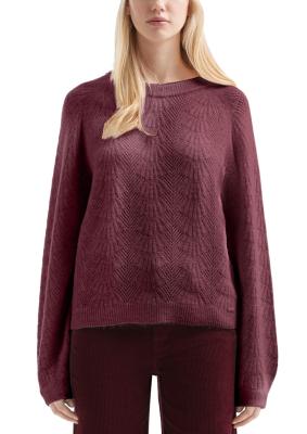 Weicher Pullover mit Ajourmuster