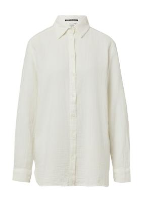 Hemdbluse aus Musselin im Oversize-Schnitt