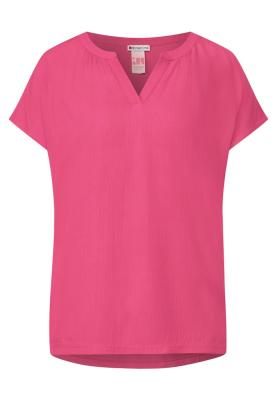 Sommerliches Damen T-Shirt | woven mat-mix shirt