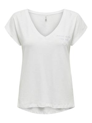 T-Shirt | ONLVINNI REG S/S V-NECK TOP BOX JRS