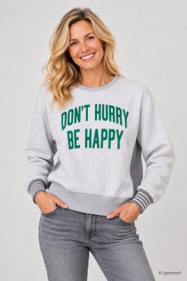 THE SHIRT PROJECT Sweatshirt „DON’T HURRY BE HAPPY“ – lässiger Statement-Look