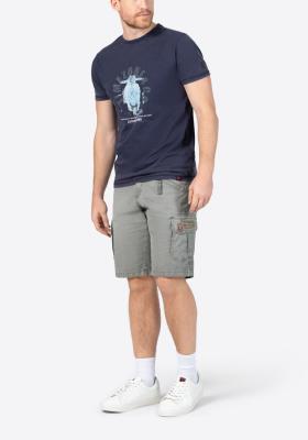 TIMEZONE "RykerTZ" – Lässige Cargo-Shorts in Grau mit Zipper-Detail