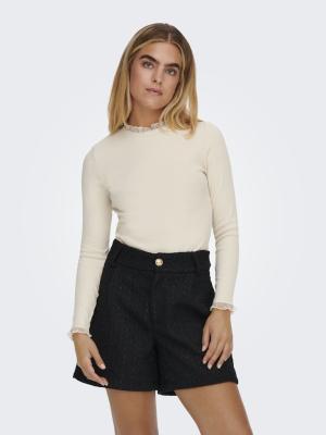 ONLLESLIE L/S LACE MIX TOP JRS