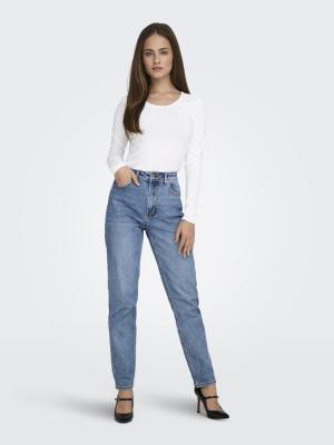 Langärmeliges Basic-Oberteil | ONLLIVE LOVE LIFE L/S ONECK TOP NOO