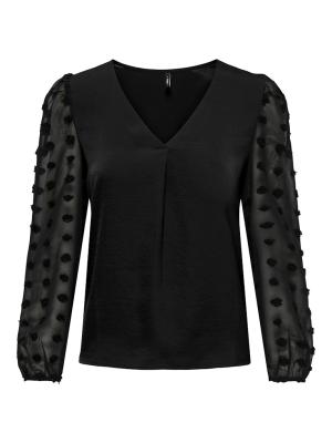 Bluse mit V-Ausschnitt | ONLEMERY LIFE L/S MIX TOP BOX JRS