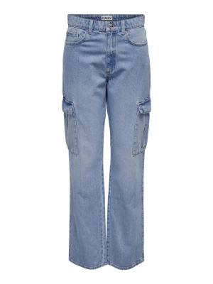 Straight-Fit Jeans | ONLRILEY HW STR CARGO DNM PIM875 NO