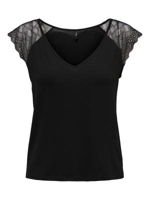 Shirt mit angeschnittenen Arm | ONLPETRA S/S LACE MIX TOP CS JRS