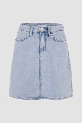 light blue denim skirt