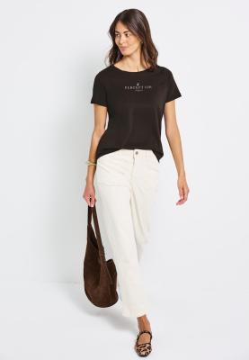 basic wording print shirt