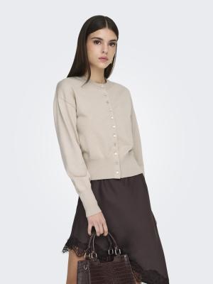 ONLMIO LS O-NECK BUTTON CARDIGA KNT