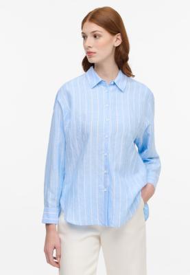 Lässig. Luftig. Sommerlich. – Das gestreifte Leinen-Hemdbluse im Oversize-Fit | Bluse 6427 D326