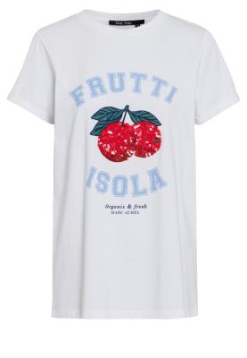 T-Shirt mit Frutti Isola Print und Stickerei – Sommerfeeling zum Anziehen