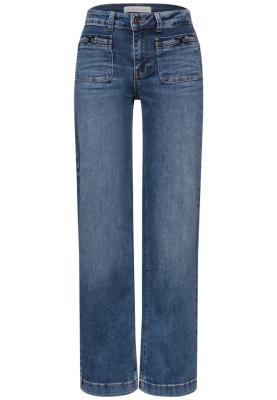 Style Wide Leg,hw,mid blue