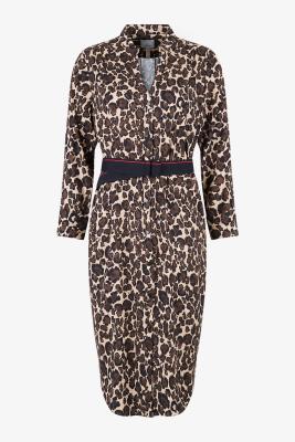 Hemdblusenkleid – Eleganter Leo-Print trifft feminine Silhouette