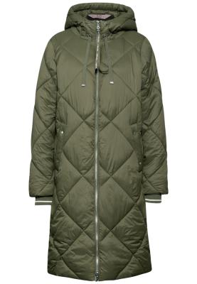 Gefütterte Steppjacke | long padded diamond quilt Jkt