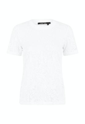 T-Shirt mit elastischer Jersey-Spitze | Shirts