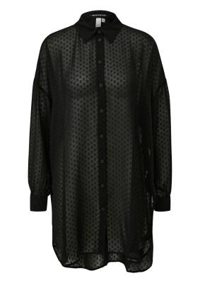 Leicht transparente Longbluse