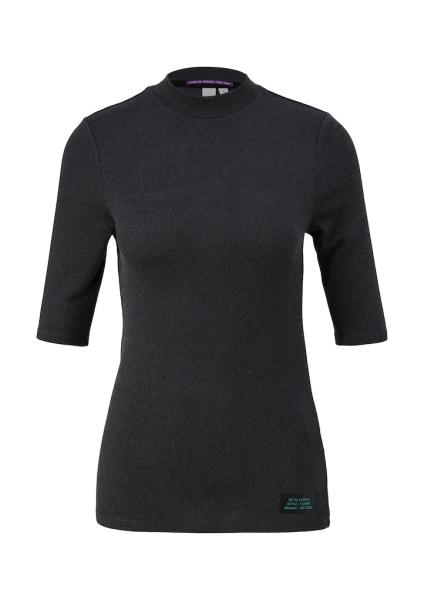 • 3/4 3/4 INDIGO Rühle Arm • by Damen • Q/S Arm Shirts aus Online-Shop Viskosestretch × T-Shirt designed T-Shirt