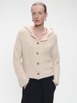 Flauschiger Komfort: Der Hoody Bouclé Cardigan von Jane Lushka < Hoody boucle cardigan 1086
