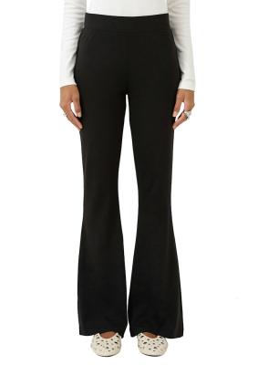 Elastische Jerseyhose mit ausgestelltem Bein