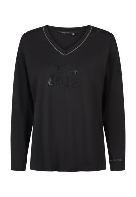 Longsleeve mit Hotfix Schriftzug Tres chic