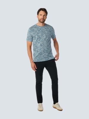 Modernes Herren-T-Shirt in Melange-Optik | T-Shirt Crewneck Multi Coloured Melange Stripes