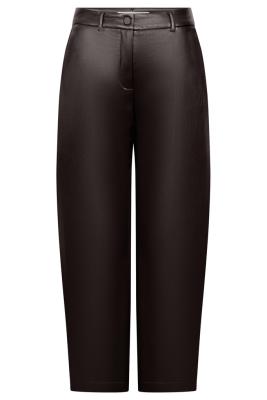 Raffaello Rossi Damen-Hose Phibi 7/8 in Aubergine aus veganem Nappaleder