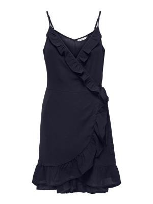 Kleid mit Spaghetti - Träger | ONLNOVA LIFE STRAP WRAP DRESS SOL P
