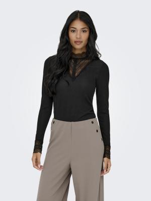 ONLTILDE GLITTER L/S HIGHNECK TOP J