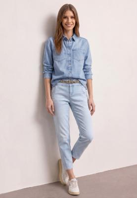 Style Denim-Blouse,bleach rand