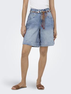ONLHOLLIE HW BELT DNM SHORTS AZG