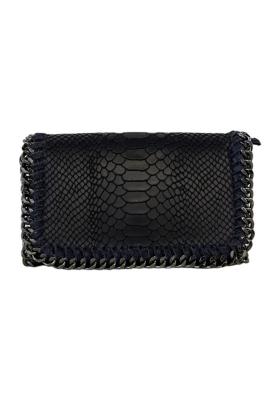 LUXUS-ACCESSOIRE: Python-Optik Tasche aus echtem Leder – Made in Italy